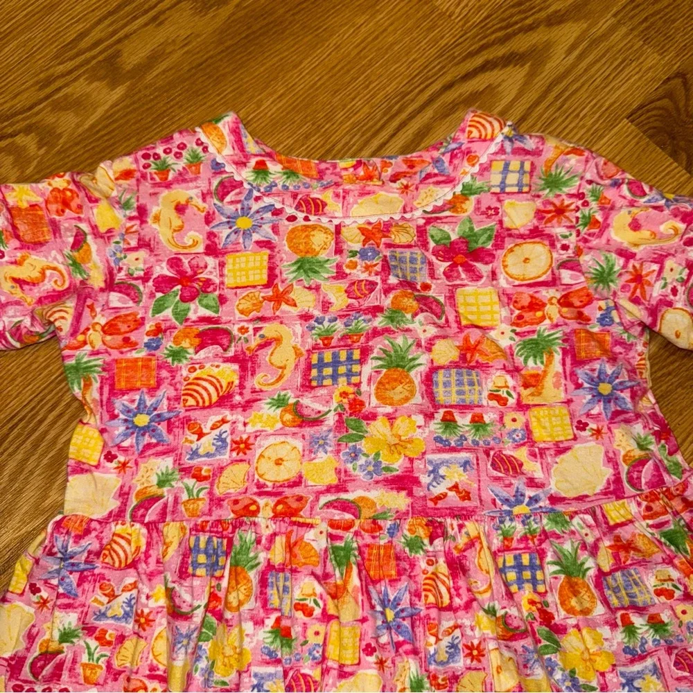 Laura Ashley Mother‎ & Child Knit print Dress Sz 9 yrs 134cm 53” tall